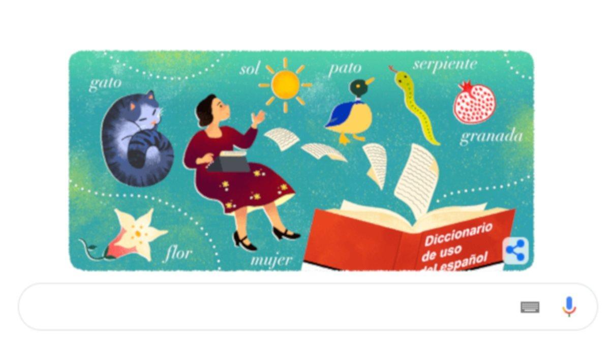 Google homenajea a María Moliner con su doodle de hoy