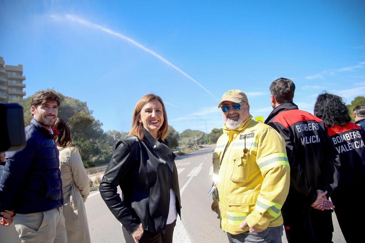 María José Catalá en la presentación este lunes del dispositivo antiincendios de El Saler.