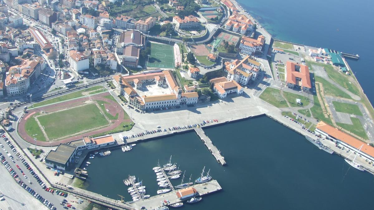 Vista aérea de la Escuela Naval