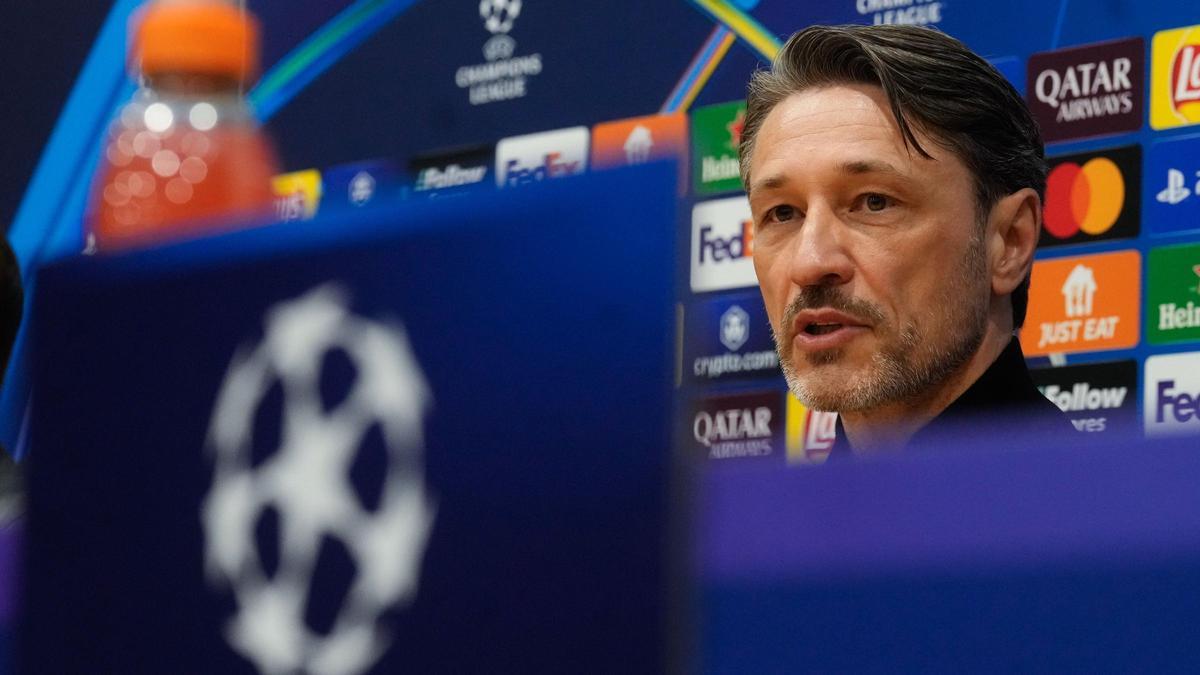 NIko Kovac, el técnico del Dortmund, en la comparencia ante la prensa en Montjuïc antes del duelo con el Barça.