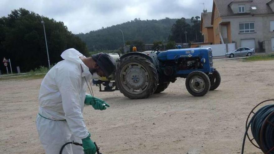 La estación de inspección se encuentra estos días en Meaño. // Noé Parga