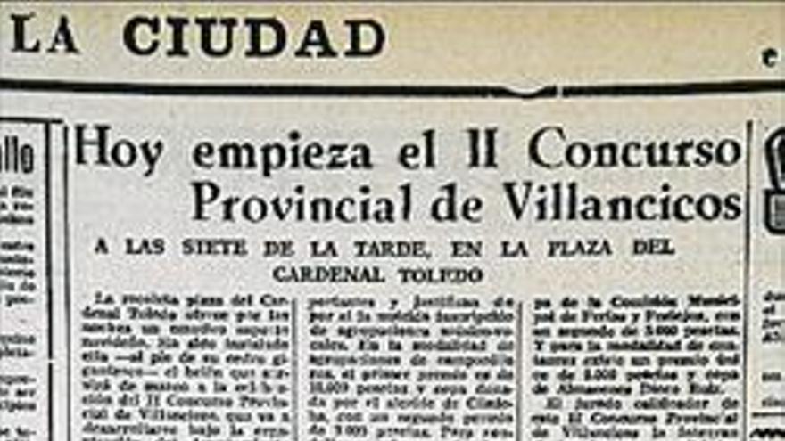 Hace 50 años Lunes, 28 de diciembre de 1966 Comienza el segundo concurso provincial de villancicos