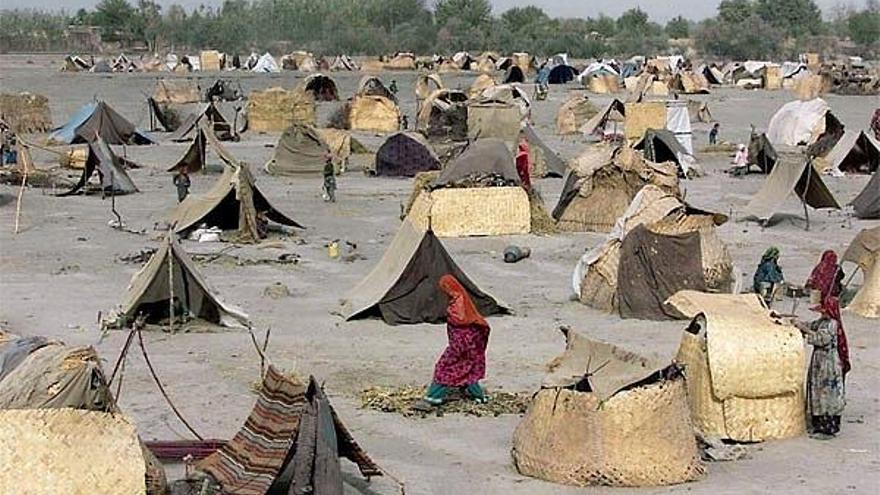 Un campo de refugiados en Afganistán.
