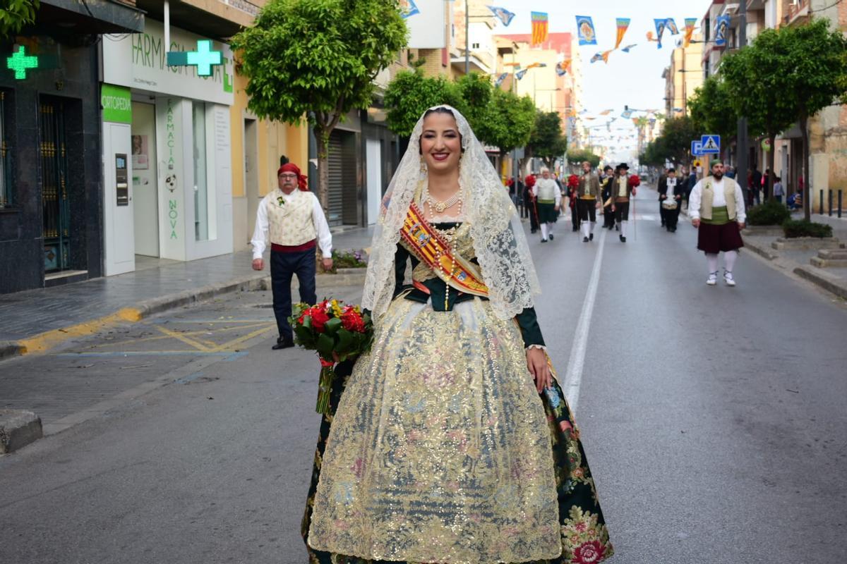 La Fallera Mayor de la Pobla de Vallbona.