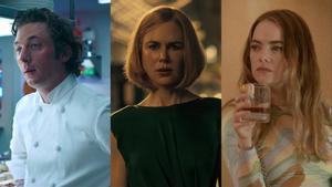 Jeremy Allen White en The Bear, Nicole Kidman en Expatriadas y Emma Stone en The curse.