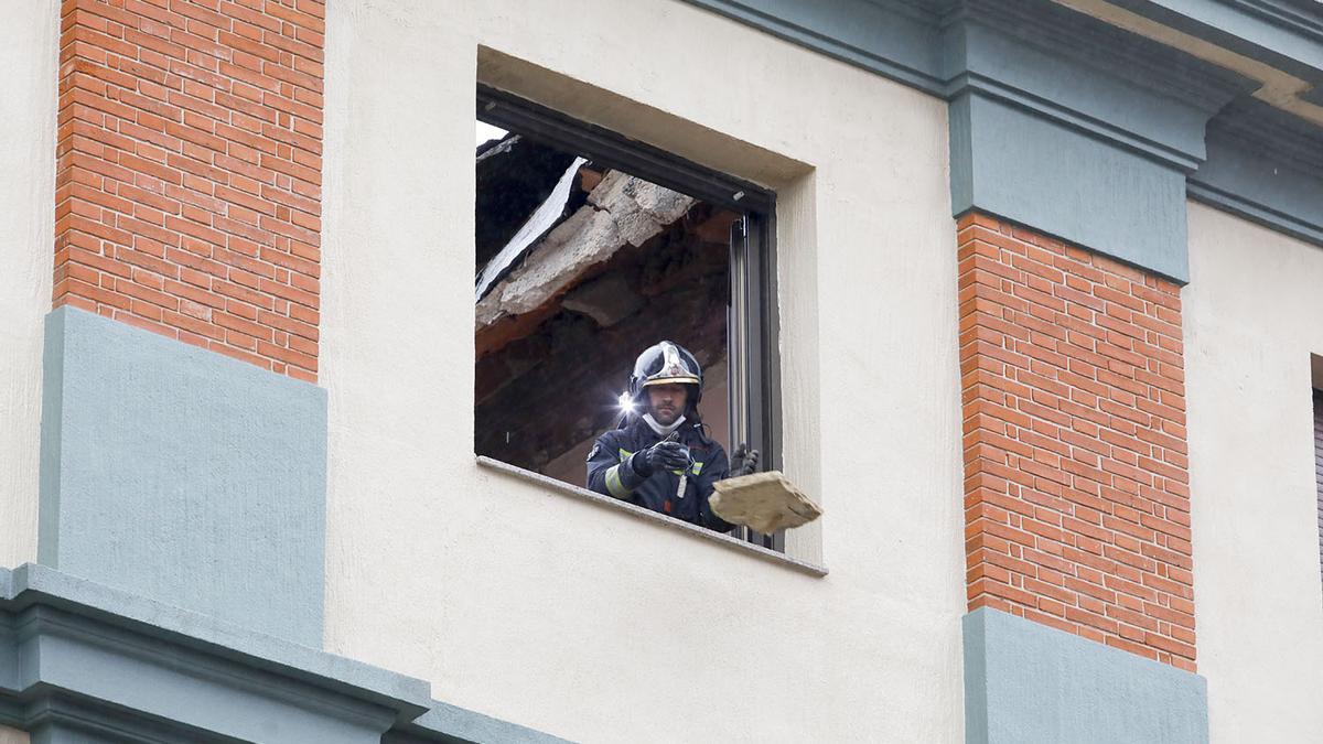 Derrumbe en el interior del colegio San Vicente de Paul