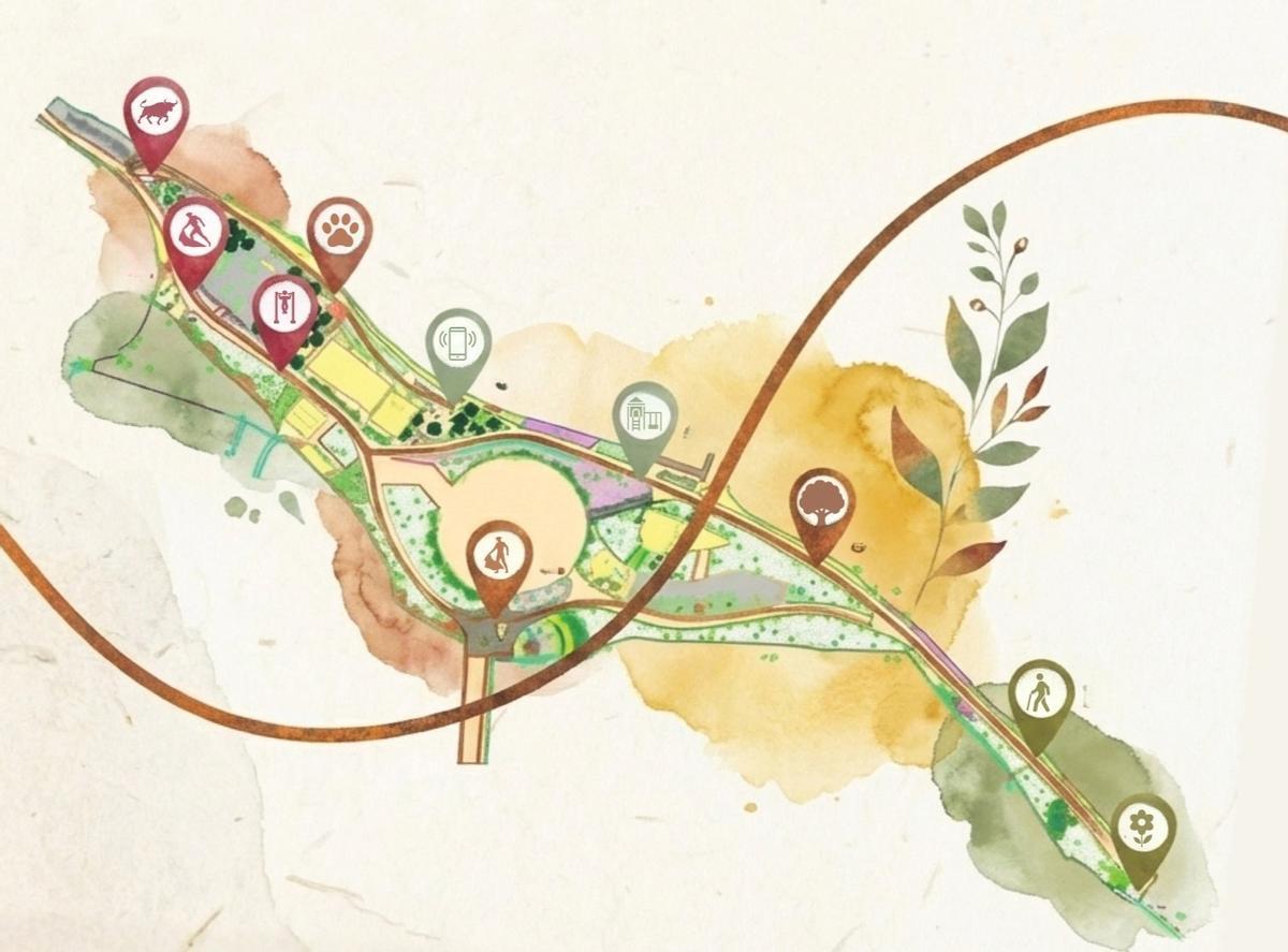 Proyecto del primer museo taurino al aire libre de la Comunidad de Madrid en el parque El Toril de Galapagar.