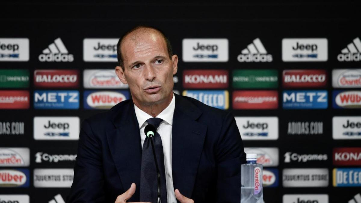 Foto de la presentación de Allegri como técnico de la Juventus.