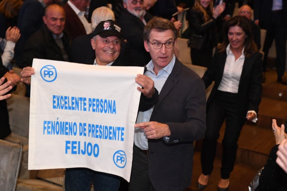 Feijóo, en el mitin central del PP en Galicia