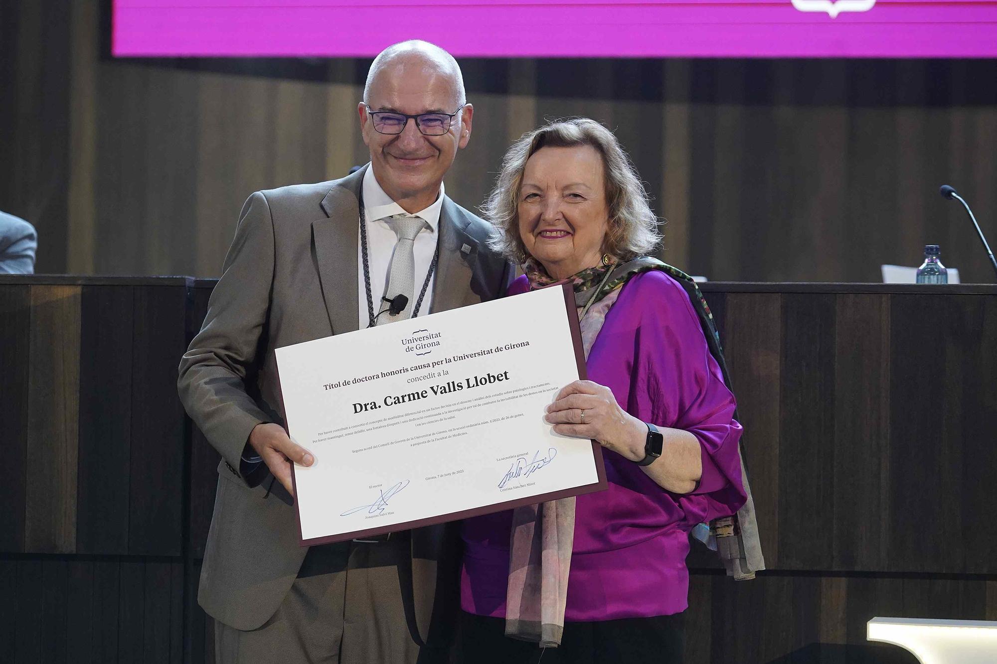 La metgessa Carme Valls Llobet, investida doctora honoris causa per la Universitat de Girona