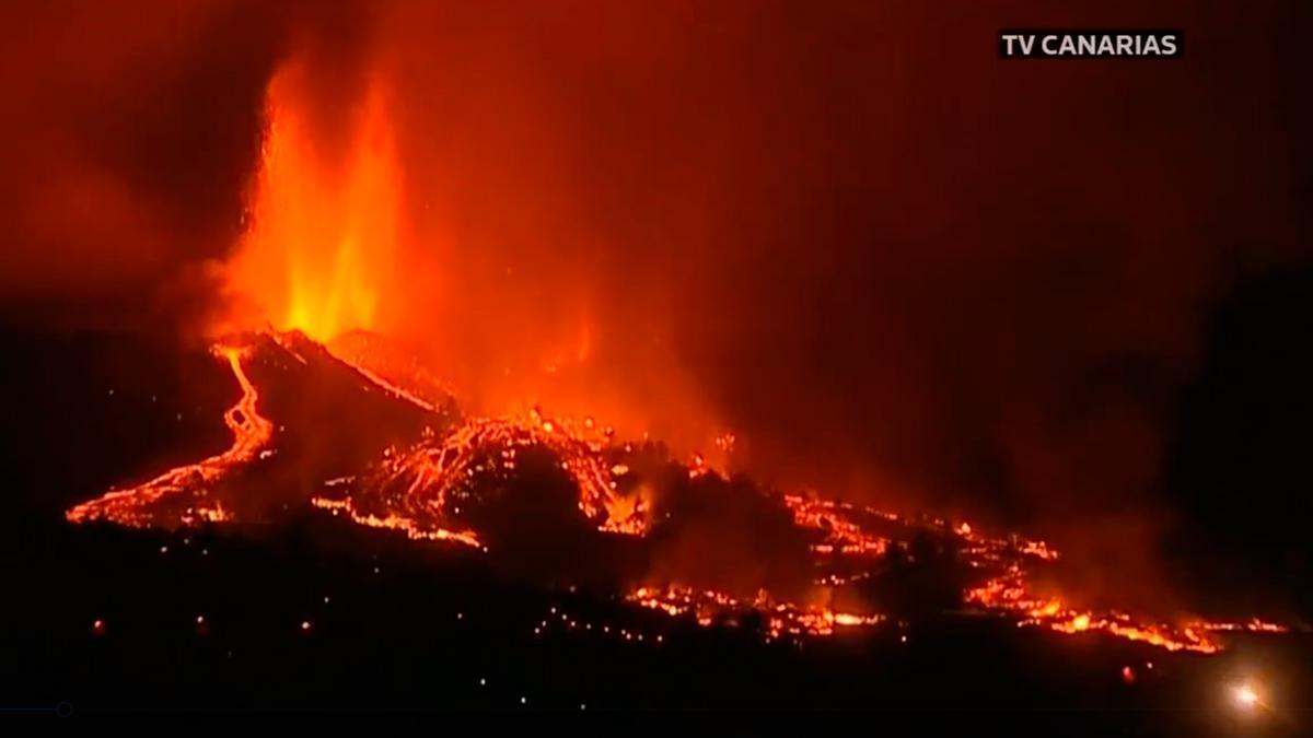 Así está ahora mismo el volcán de La Palma