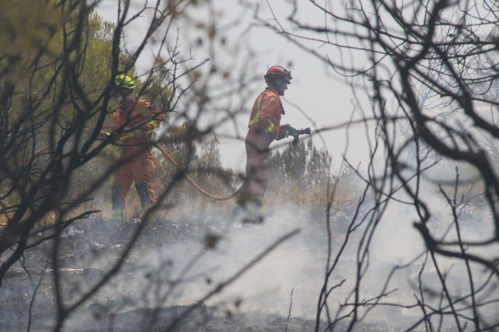 Incendio forestal entre Pinet, La drova y Marxuquera