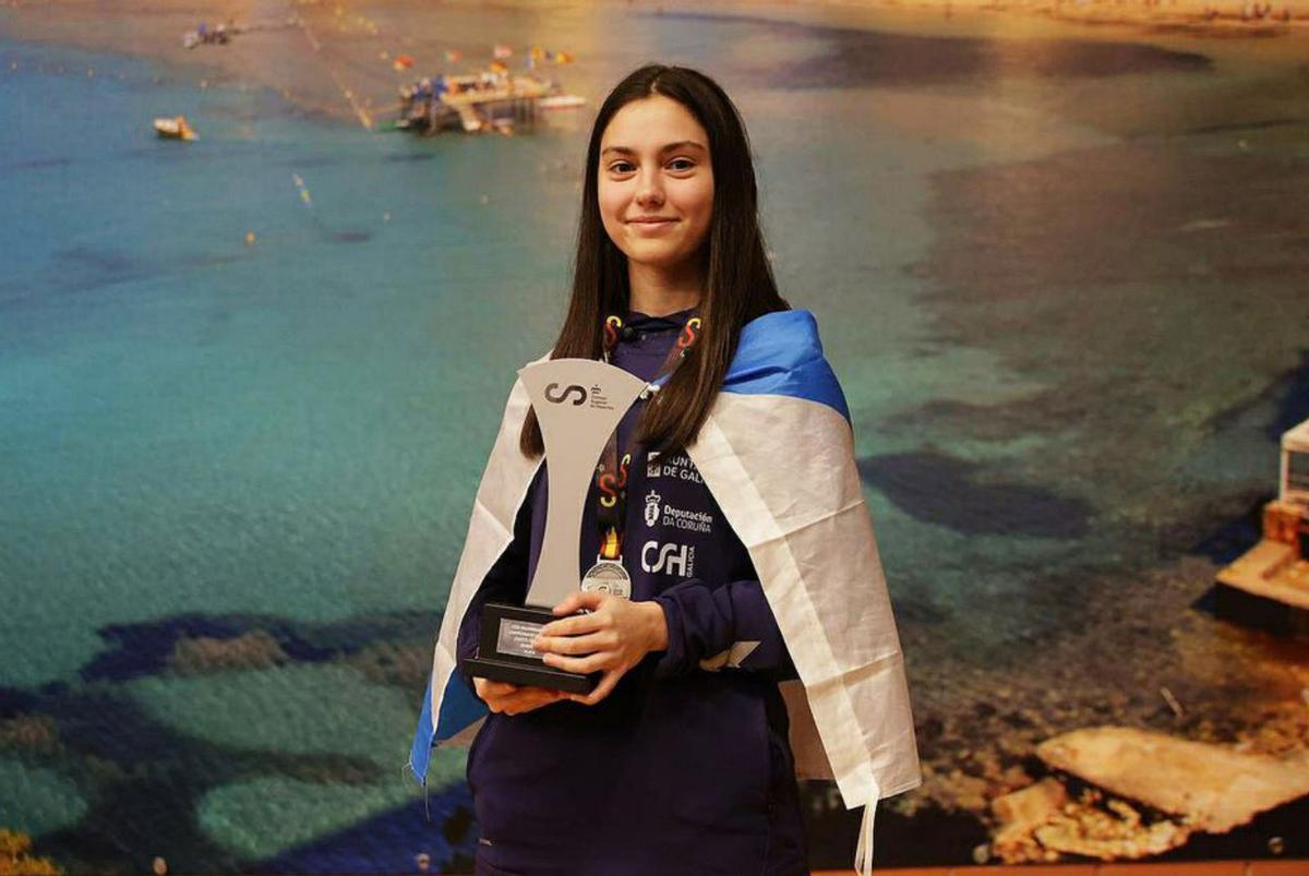 Paula Diéguez, flamante subcampeona de España Cadete. |