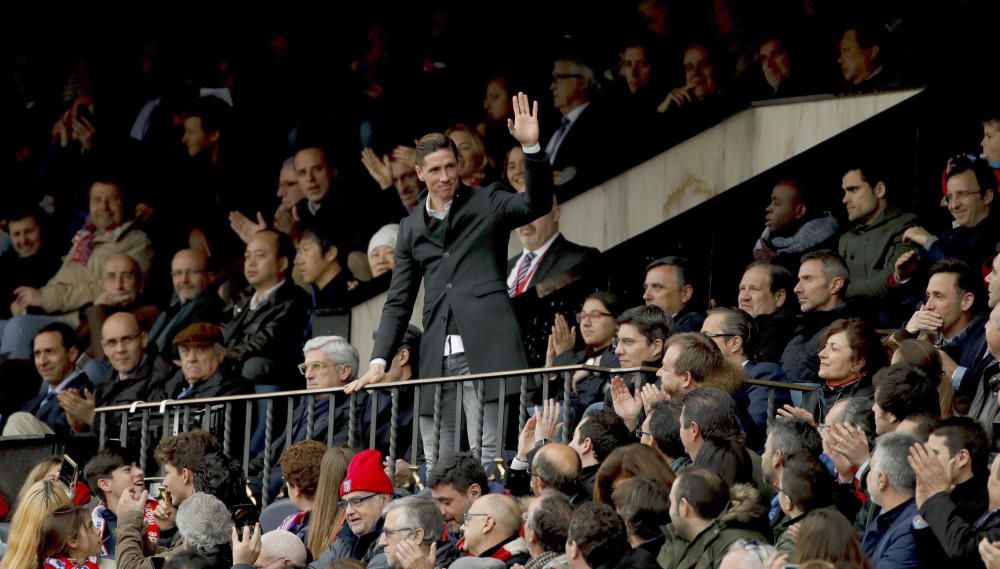 Fernando Torres, en el palco del Vicente Calderón