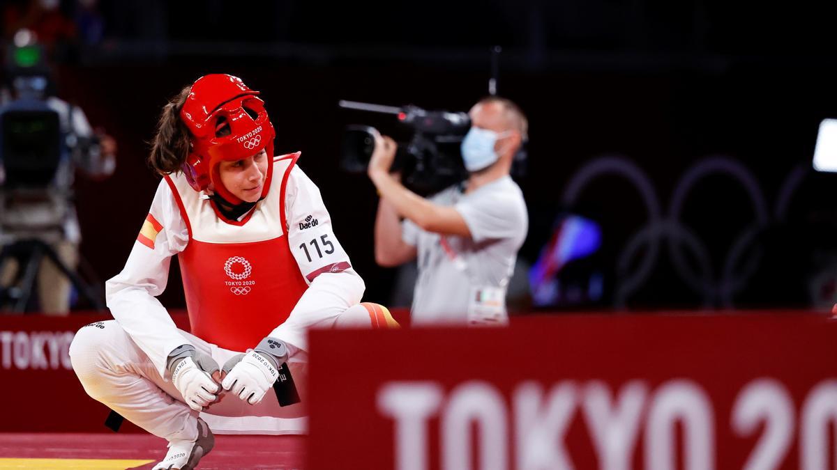 Adriana Cerezo, tras perder la final olímpica.