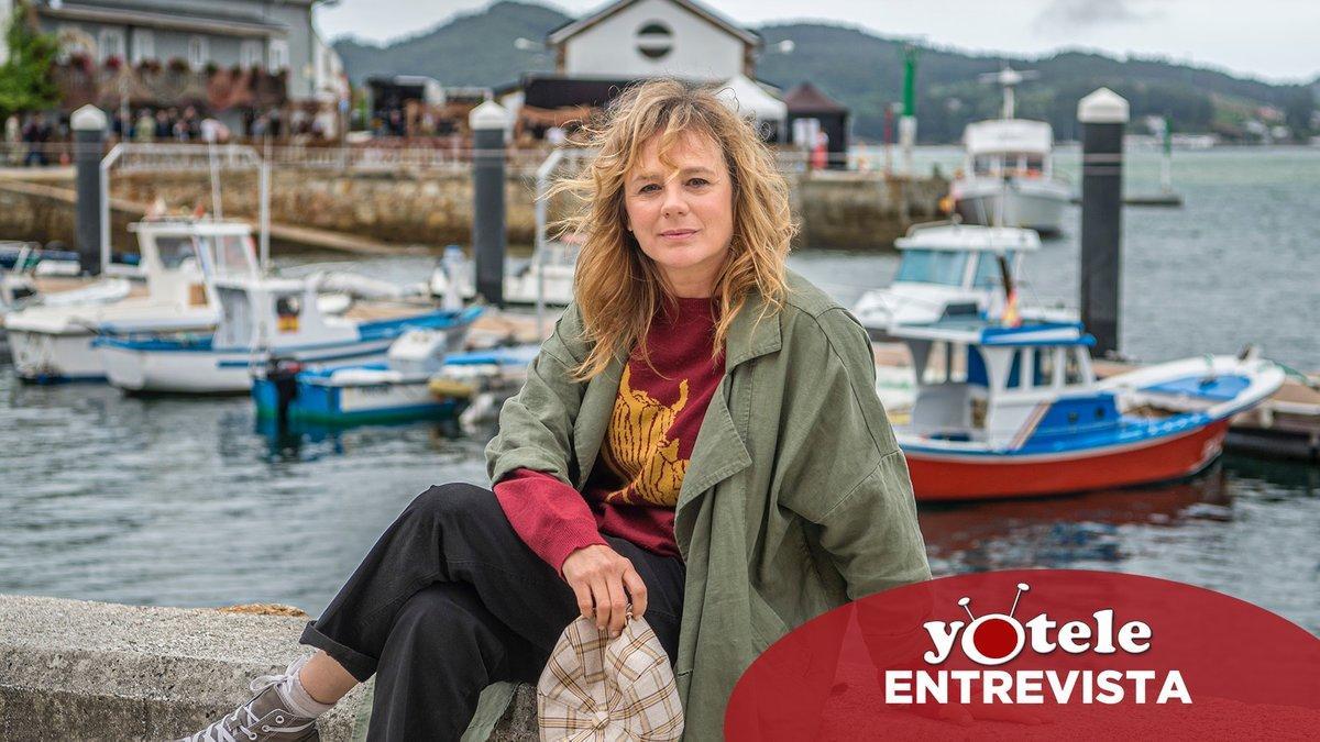 Emma Suárez, protagonista de 'Néboa', en el puerto de O Barqueiro (A Coruña)