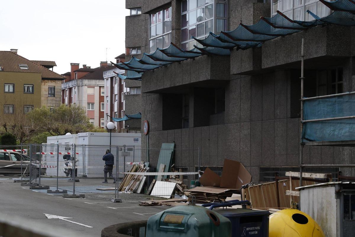 Los preparativos para la obra de la residencia Mixta de Gijón, en imágenes