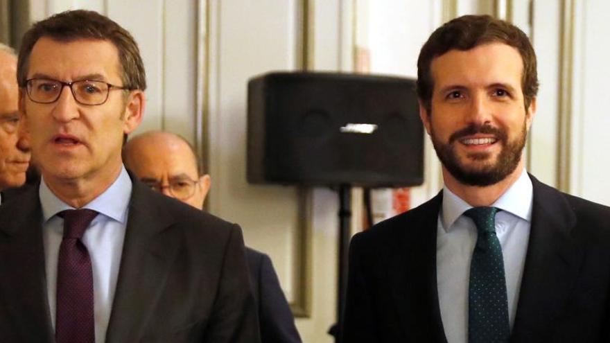 Pablo Casado y Alberto Nuñez-Feijóo.