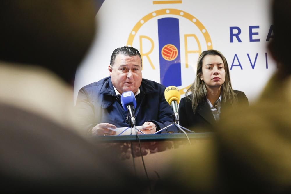 Rueda de prensa de la directiva del Real Avilés