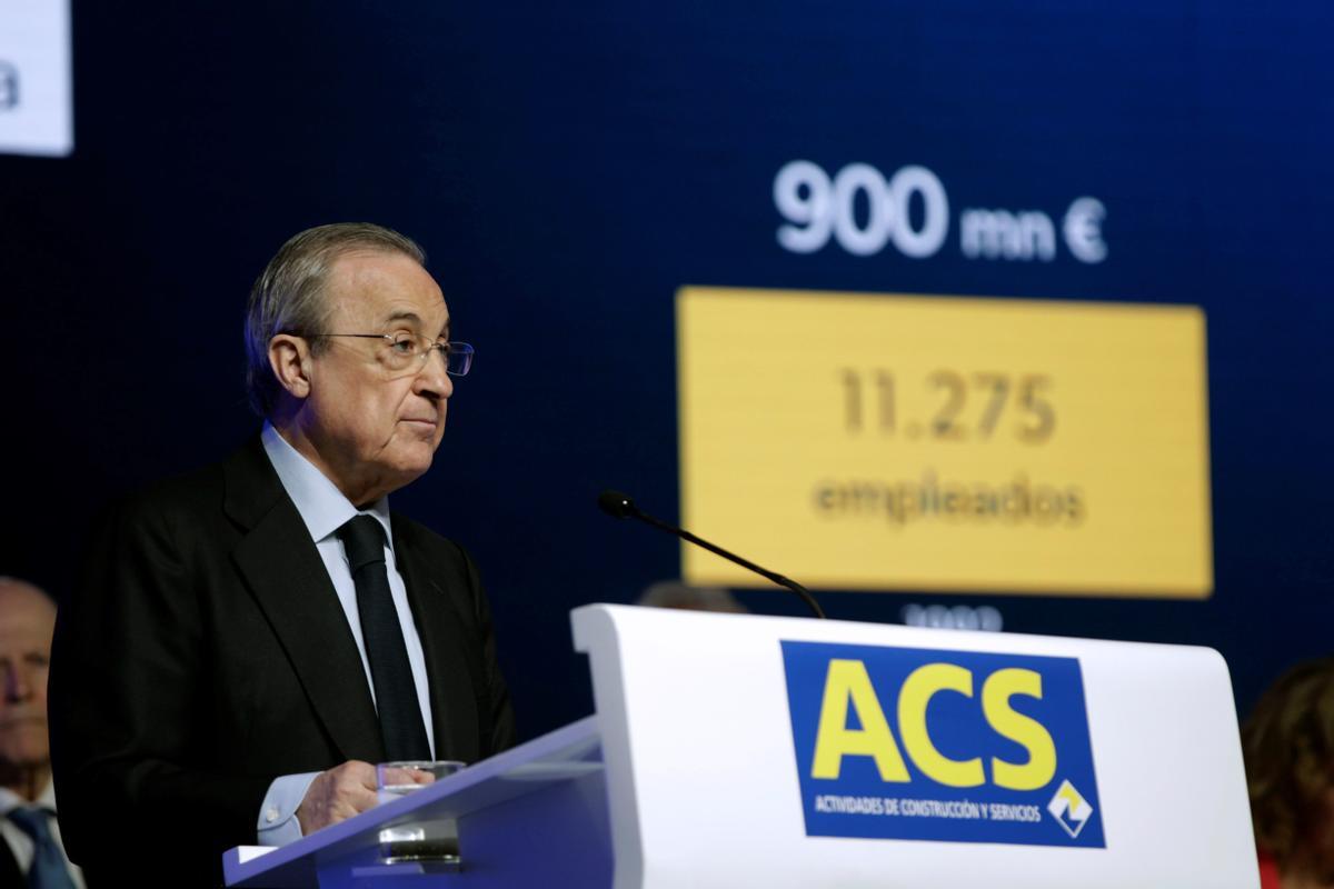 El presidente de ACS, Florentino Pérez, en una imagen de archivo. 