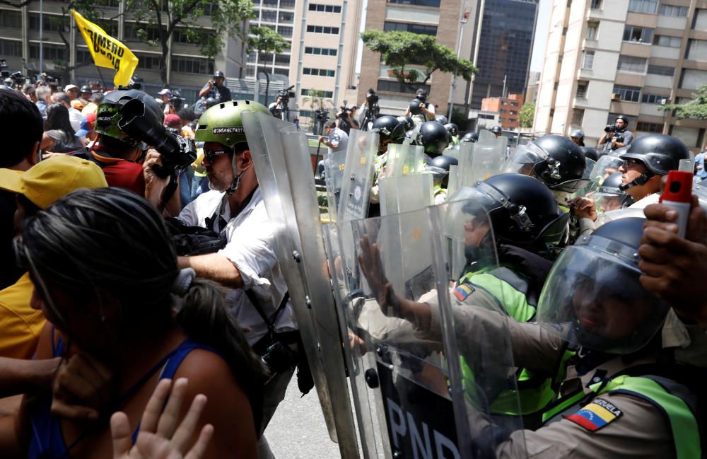 Incidentes en la marcha opositora en Venezuela