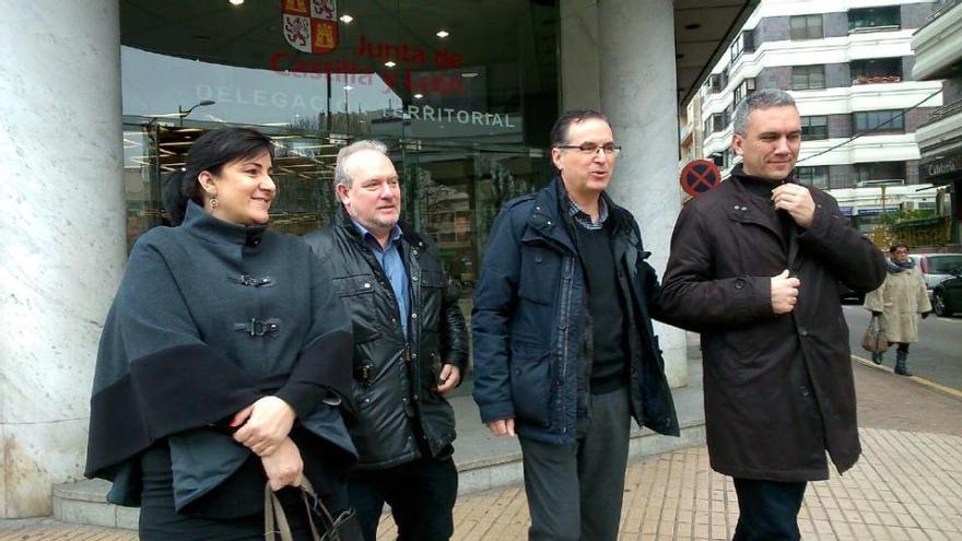 Los procuradores del PSOE, esta mañana