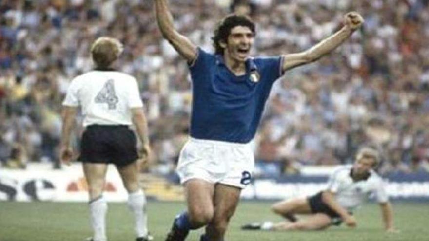 Paolo Rossi, en la final de Italia contra Alemania en el Mundial de 1982.