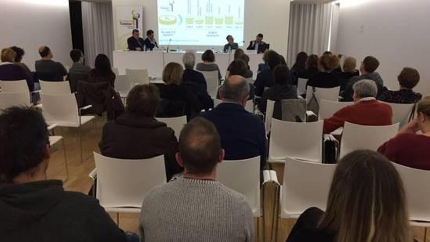 Un moment de la presentació de l&#039;estudi «El retorn social de la inversió», ahir a Girona.