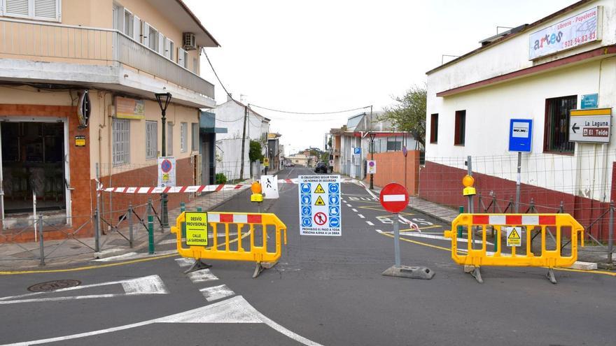 Cierra la céntrica calle José Antonio Bacallado de El Rosario para su reurbanización