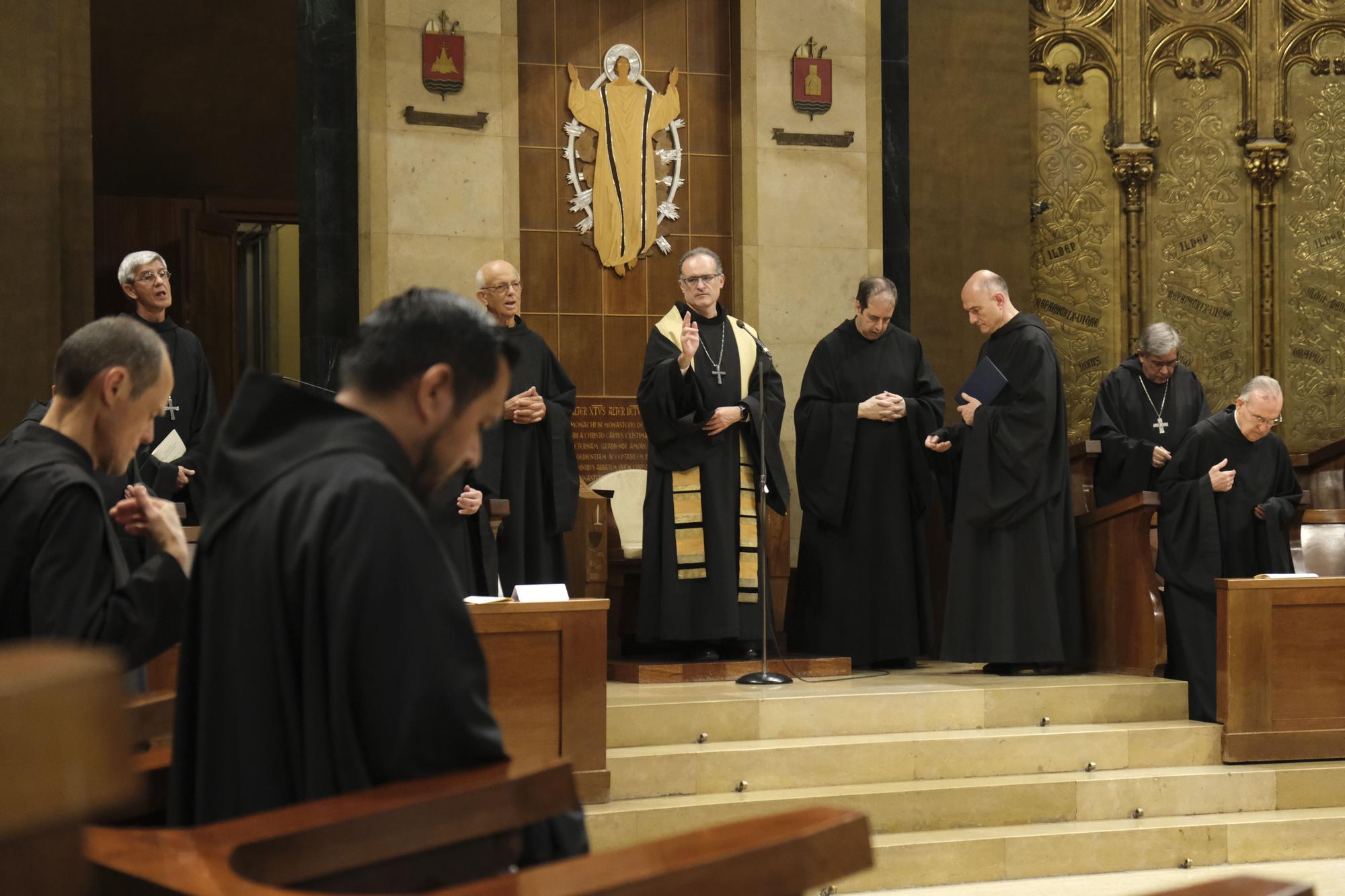 El nou abat de Montserrat s'estrena a la celebració de vespres