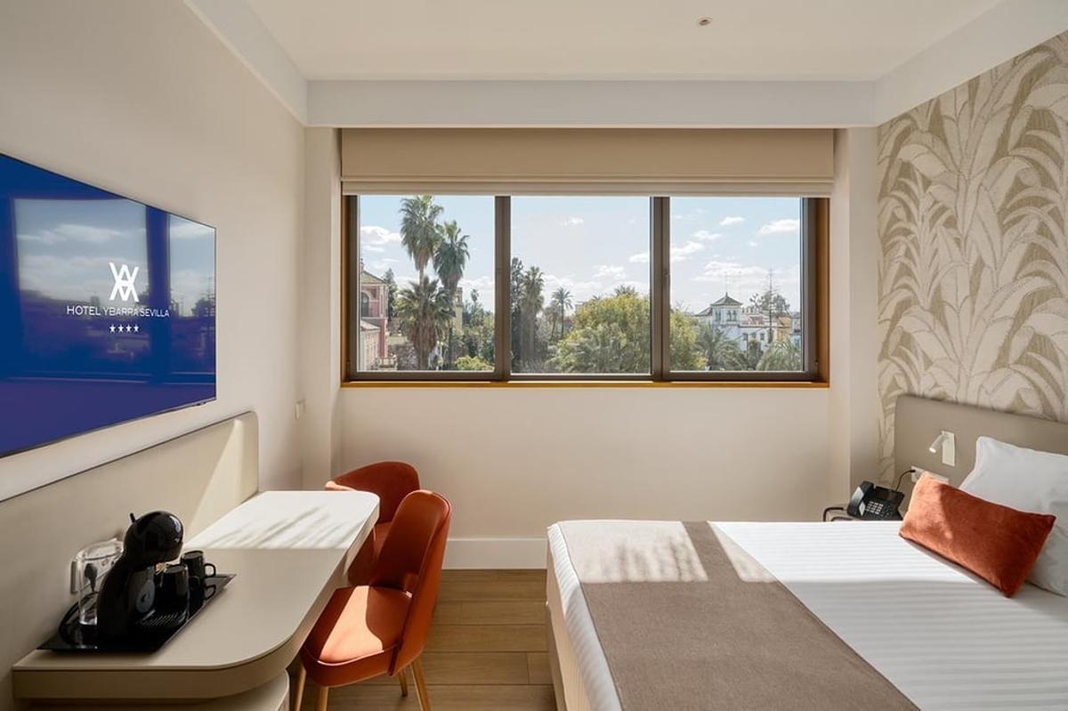 Interior de una habitación del nuevo hotel de Ybarra y Compañía en La Palmera.