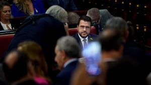 Aragonès defensa l’amnistia al Senat i assegura que Catalunya «votarà en un referèndum»