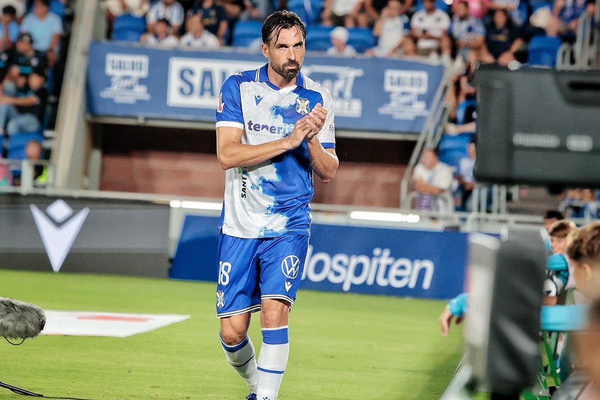 Enric Gallego, autor del único gol del partido.