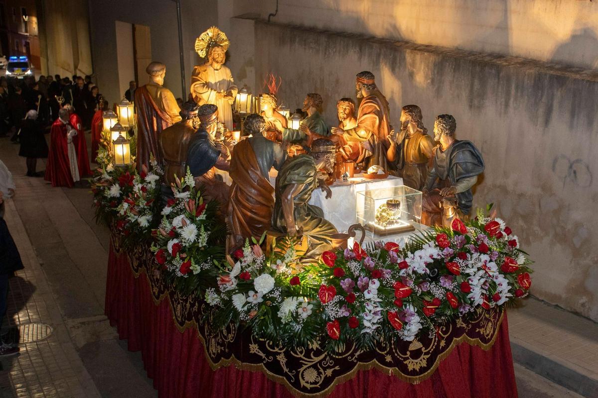 Imagen de archivo de la imagen de la Santa Cena que sacan a procesión en Xàtiva.