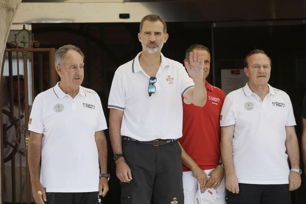 El rey Felipe VI se embarca en el 'Aifos' para competir en la Copa del Rey de vela