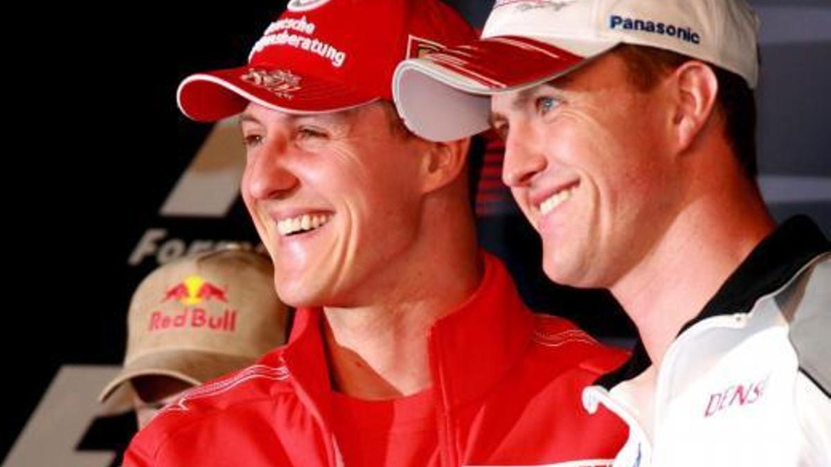 Los hermanos Schumacher, Michael (izquierda) y Ralf (derecha).