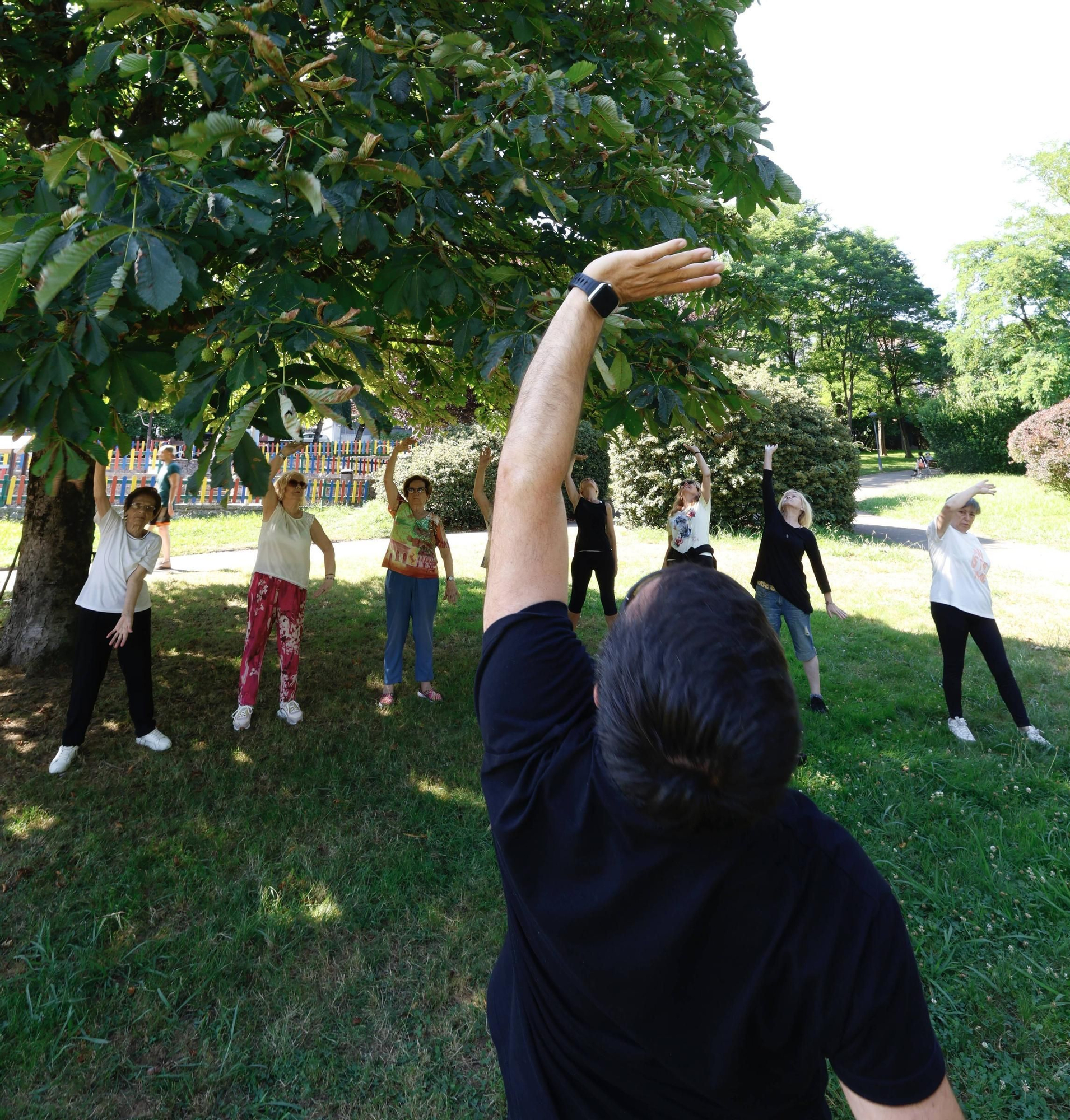EN IMÁGENES: Cursos de taichi al aire libre en Avilés
