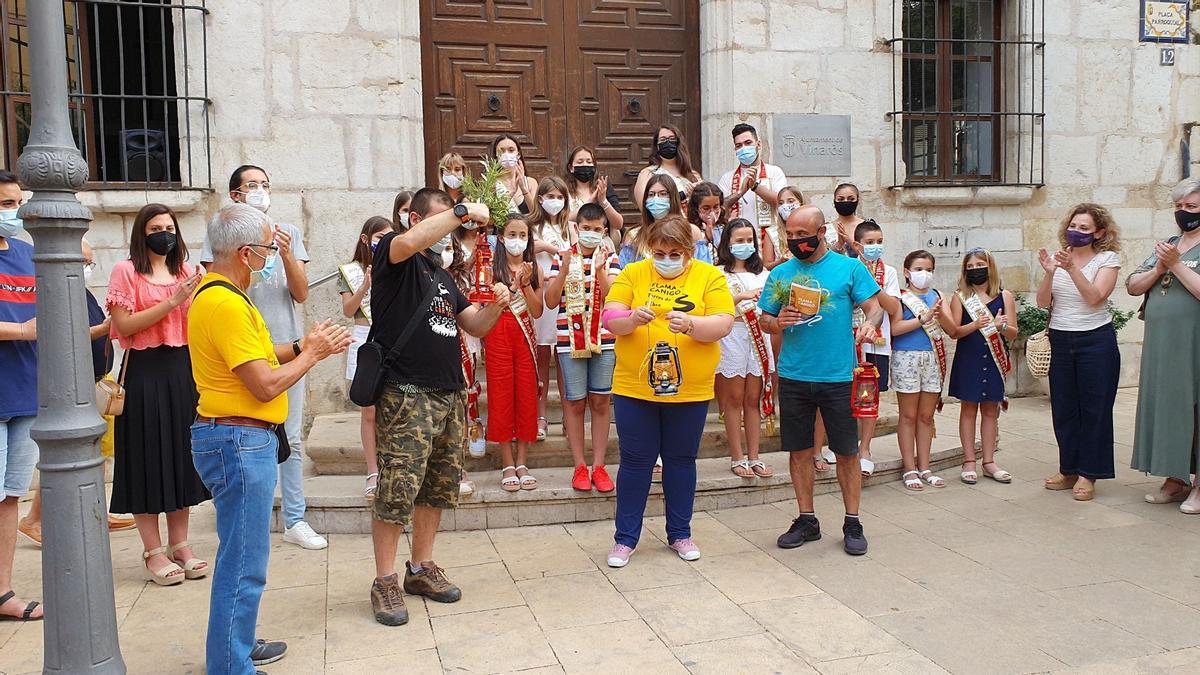 Recepción de la Flama del Canigó en Vinaròs, la semana pasada.