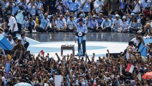 Indonesian presidential candidate Prabowo Subianto and his running mate Gibran Rakabuming Raka campaign rally in Jakarta