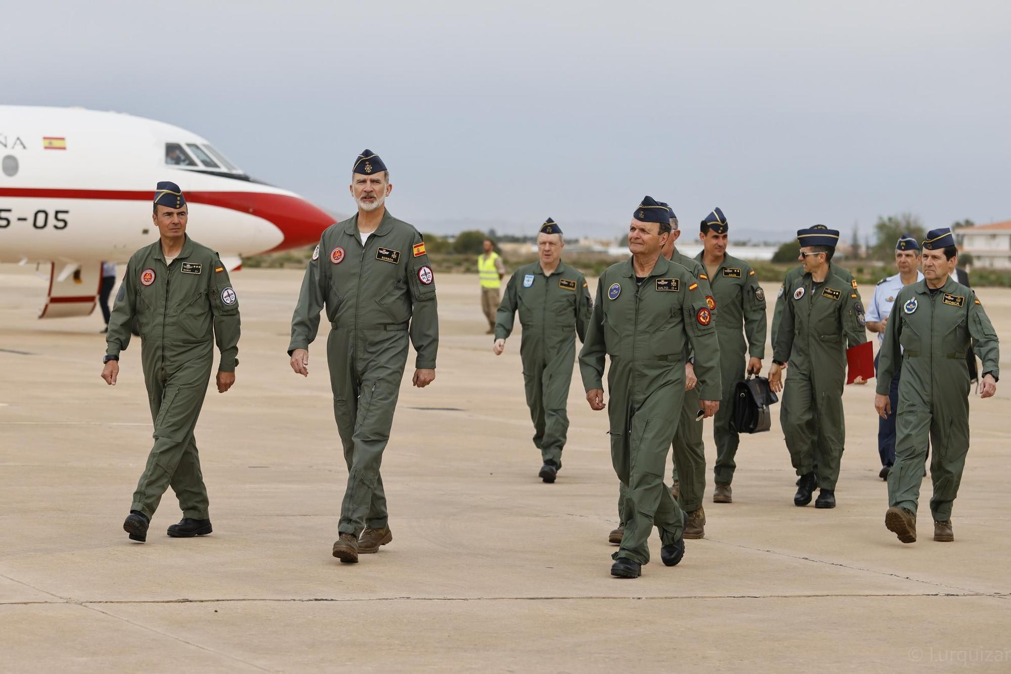 Las imágenes de la visita del rey Felipe VI a la Academia General del Aire en San Javier