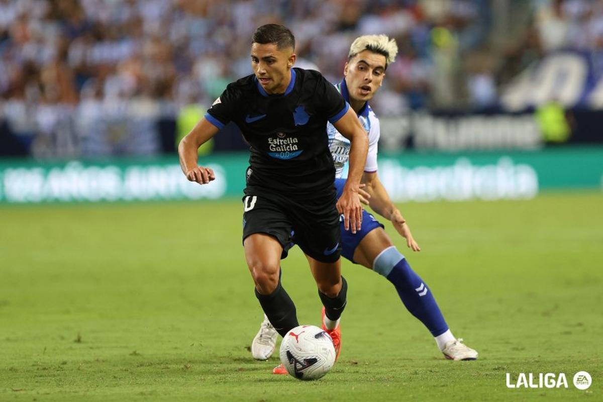 Yeremay debutó en LaLiga en los minutos finales del duelo Málaga - Deportivo del pasado lunes