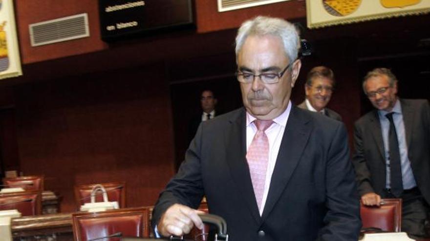 El consejero Martínez Asensio en la Asamblea Regional, en una fotografía de archivo.
