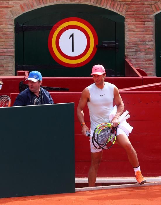 Rafa Nadal y David Ferrer entrenan en Valencia