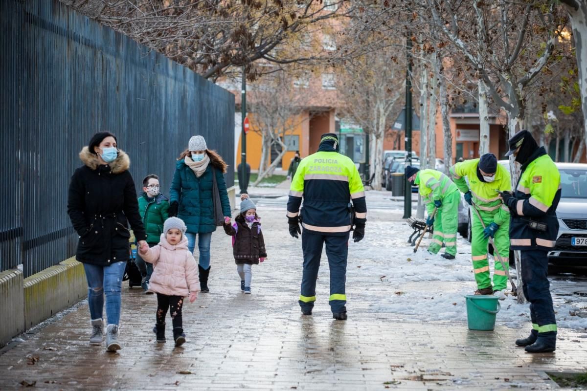 Vuelta al cole en Aragón tras la nevada