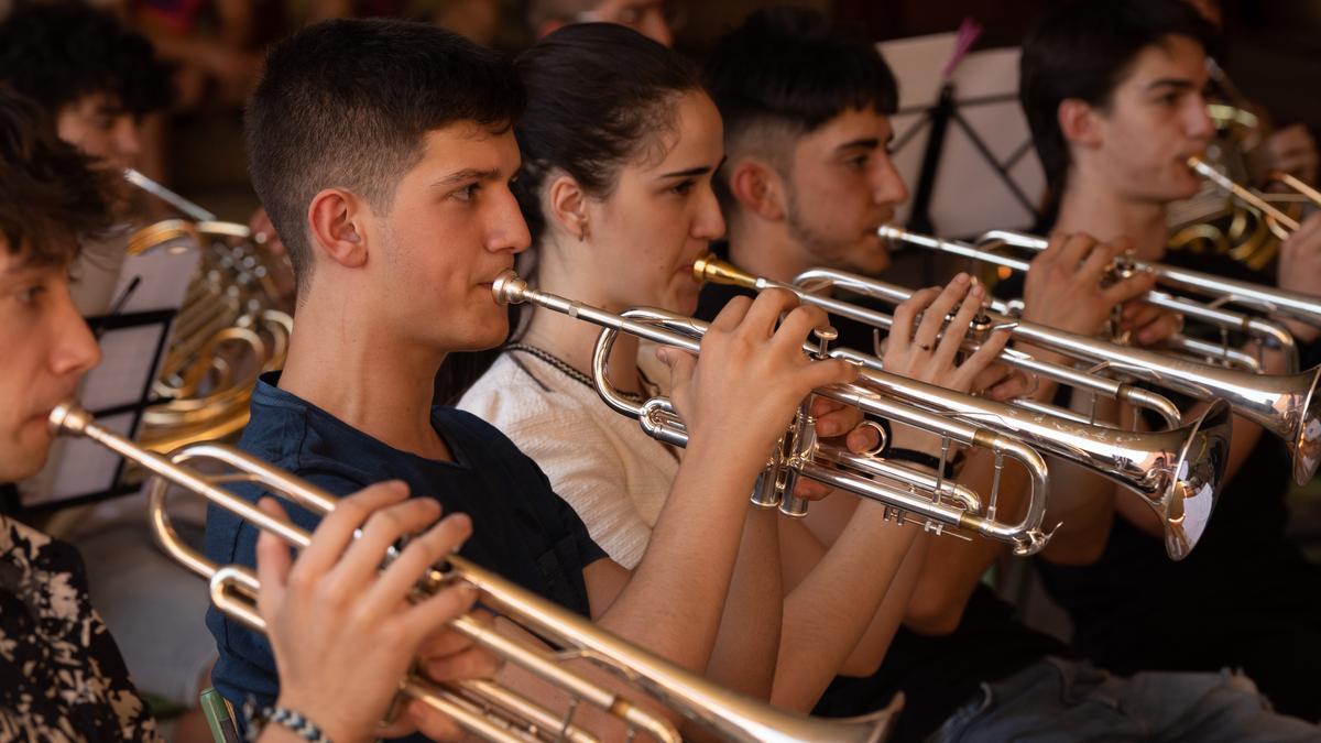 Músicos en una de las clases