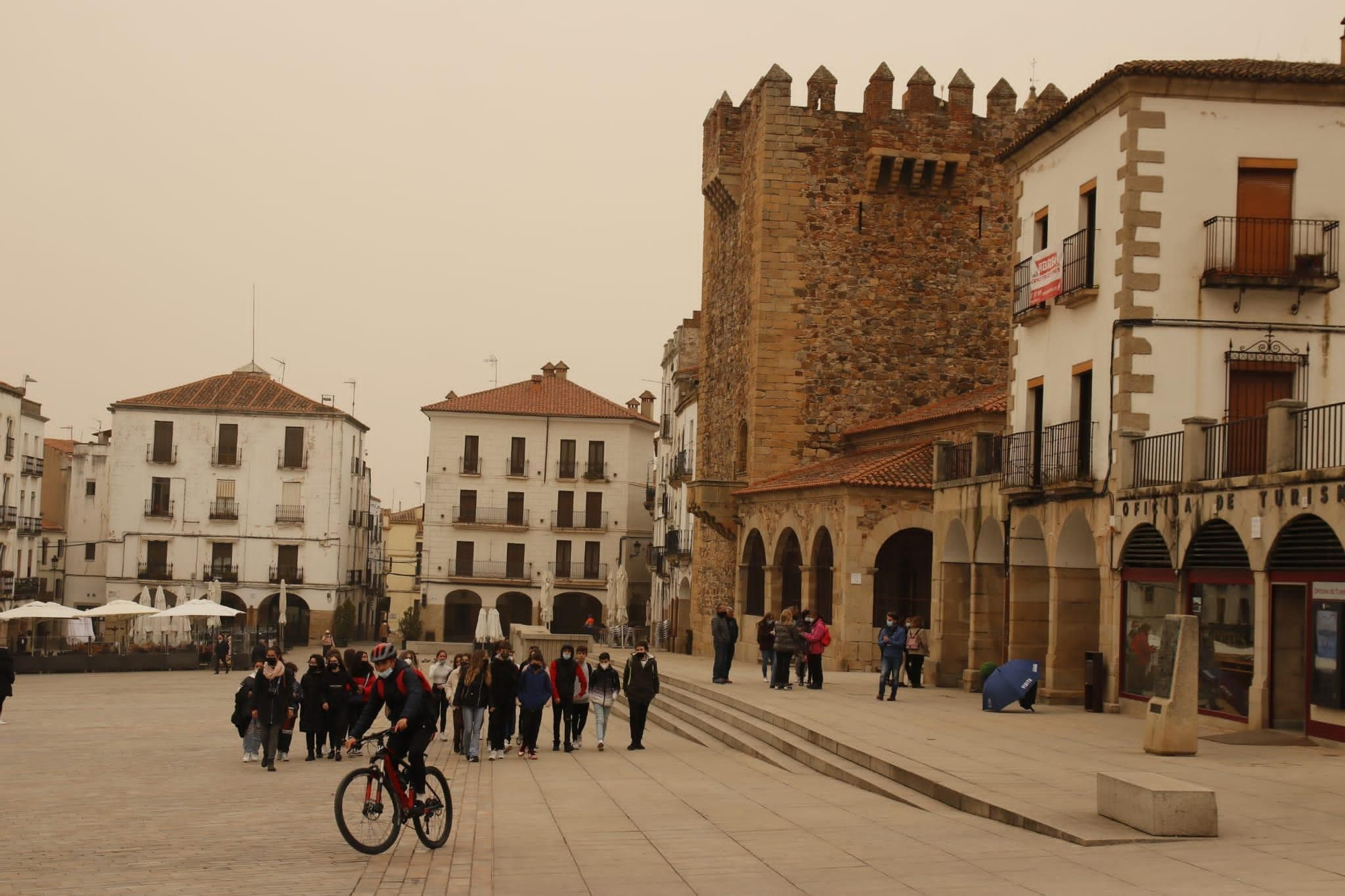 Imágenes de la calima en Extremadura