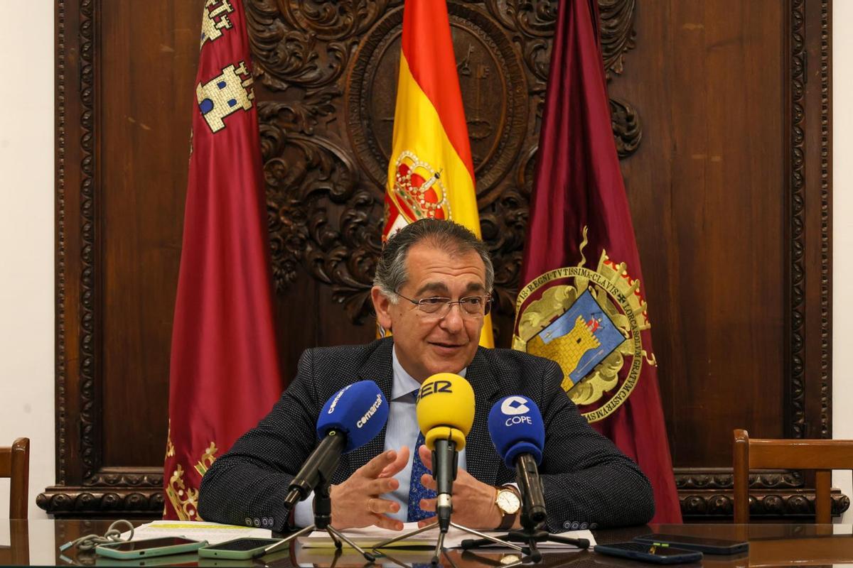 El concejal, durante la presentación.