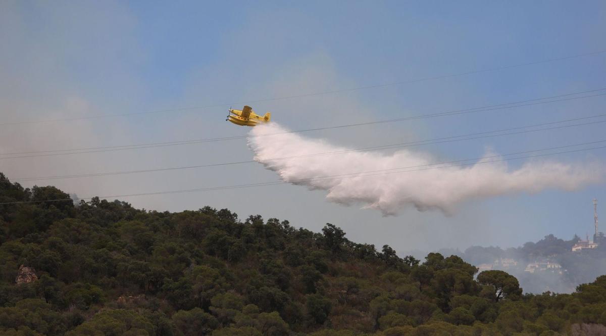 Incendio forestal en Castell d’Aro y Santa Cristina d’Aro