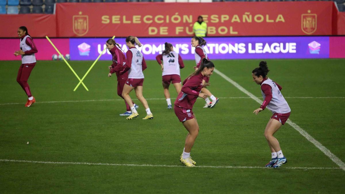 Entrenamiento de la Selección Española Femenina en Málaga