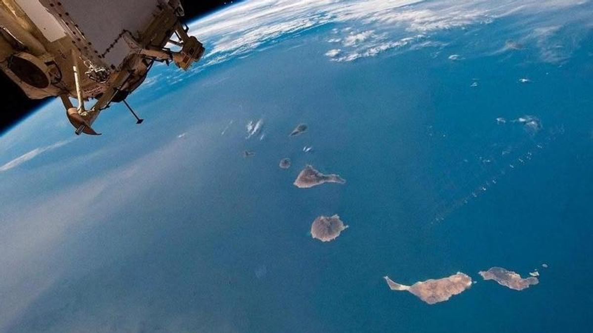 Canarias vista desde un satélite.